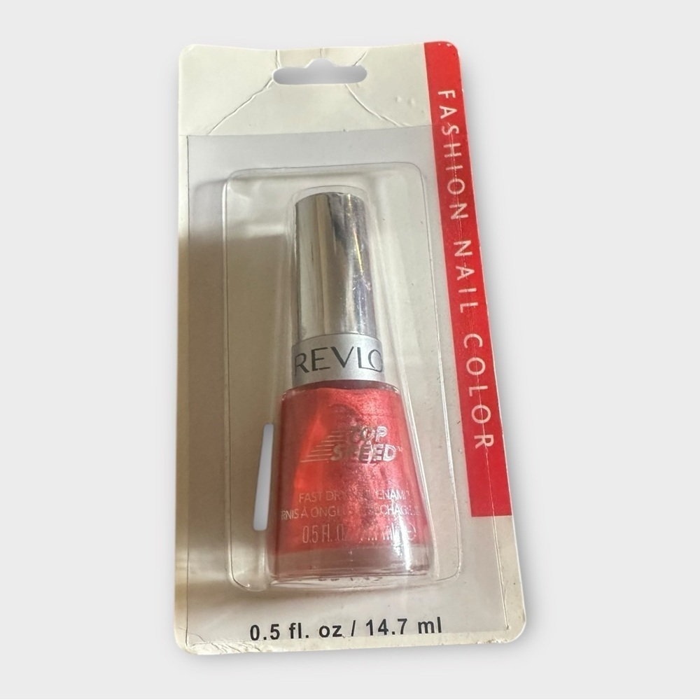 Revlon Fashion Nail Polish Top Speed Fast Dry Enamel .5 fl oz NOS coral
